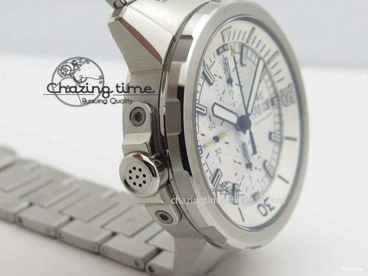 MIROTIME 0205 Versatile Aquatimer Chrono IW376803 V6F 1:1 Best Edition White Dial On SS Bracelet A 7359